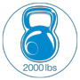 MAXIMUM WEIGHT 2000LBS